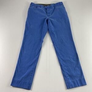 PT01 Shaka Pants Mens 34x32 Blue Slim Fit Stretch Button Fly Casual Cotton Italy